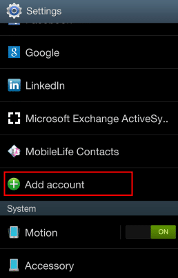 how to set up imap account on andriod